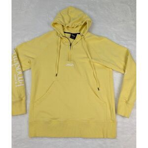 Oakley Hoodie Men's S Frogskin Pullover 1/4 Zip Yellow Hoodie Lightweight